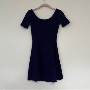 H&M Navy Midi Dress Size 2